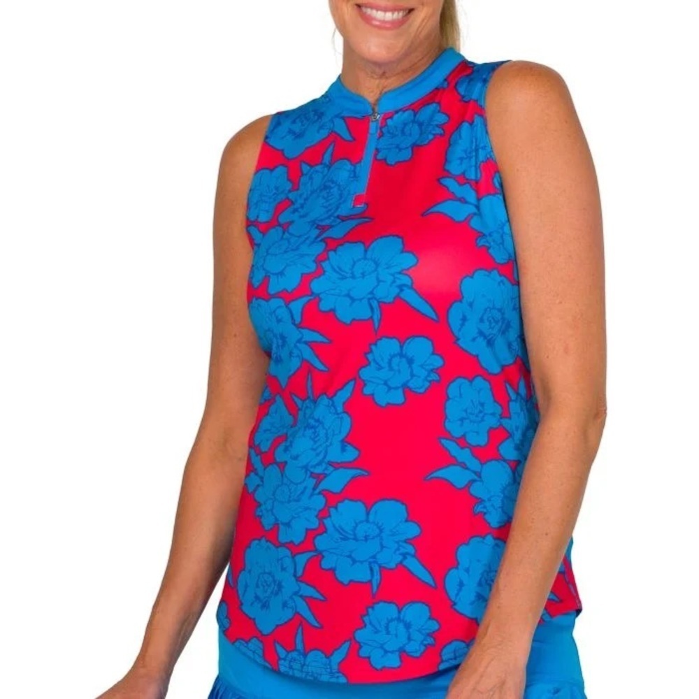 JoFit Floral Printed Sleeveless Golf Tank Top & Skort Set